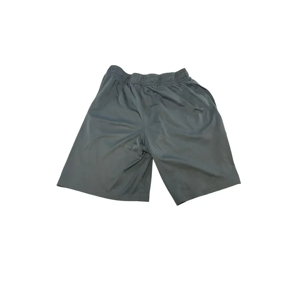 Under Armour Youth Large Athletic Shorts Gray Loose HeatGear Logo YLG